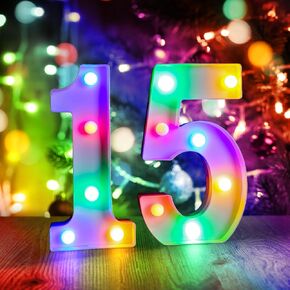 13th Birthday Decorations for Girls Boys,13th Birthday Party Decorations for Centerpieces Table,Light Up Numbers 13 Sign for Party Backdrop Wall Decor for 13th Wedding Anniversary Decorations