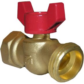 LASCO 06-1046 Quarter-Turn No-Kink Hose Bibb, 1/2-Inch FIP, Rough Brass, 1 Count (Pack of 1)