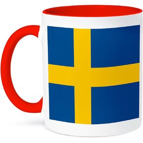 3dRose Flag of Sweden Mug, 11 oz, Blue
