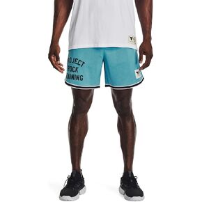 Under Armour Men's Project Rock Training Penny Mesh Shorts L Blue/Black/White