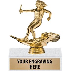 6" Custom Water Skiing Trophies - Female Water Skiing Trophy Awards Prime