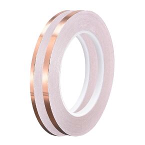 uxcell Single-Sided Conductive Tape Copper Foil Tape Adhesive 4mm/6mm x 30m/98.4ft for Guitar,EMI Shielding Crafts, Electrical Repairs 2pcs