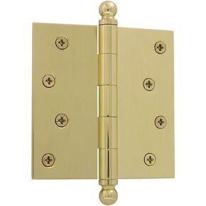Nostalgic Warehouse Ball-Tip Residential Door Hinge with Square Corners