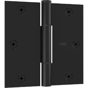 National Hardware Squeak Guard Hinges 1/4 In. Radius Round Corner 3-Pack in Matte Black