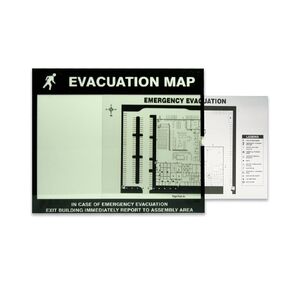 Accuform DTA235 Standard Evacuation Map Holder, 8-1/2" x 11" Insert Size