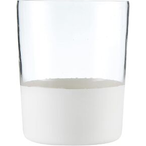 47th & Main Glass Decorative Vase, 3.5" Tall, Matte White Base