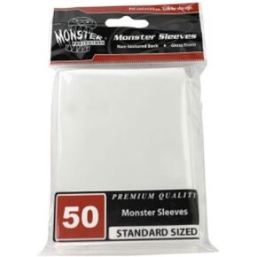 أكمام ألعاب Monster Protector TCG - حجم قياسي لامع - أبيض (يناسب بطاقات الألعاب ذات الحجم القياسي) - متوافق مع MTG، وMagic The Gathering، وPokémon وغيرها من بطاقات التداول القابلة للتحصيل in Kuwait