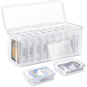 10 PCS Trading Card Storage Box Set, Plastic Top loaders Storage Box, Fit for Standard Card, Top Loaders and Magnetic Card Holders
