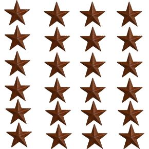 LINCOUNTRY Small Rustic Metal Barn Star Crafts,Black Barn Star,Wall Metal Art Decor,Indoor Outdoor Hanging 3 Inch Tin Star,Country Primitive Vintage Star Ornaments Christmas 4th of July 12pcs in Saudi Arabia
