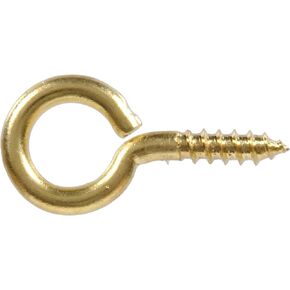 9460 Brass Small Screw Eye, 0.080 x 13/16-Inch, 6-Pack