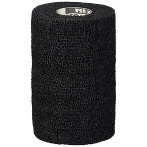 10280 PowerFlex Self Adherent Tape, Athletic Tape, Black, 3", Pack of 12