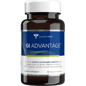Gundry MD GI Advantage Gut Supplement with Probiotics, Digestive Enzymes, and Superfruit Extracts for Strong Metabolism, Energy, Digestion, and Muscle Support - (30 Servings)