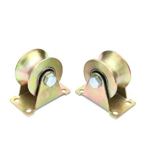 2 Pcs 2" U-Groove Track Wheel, Sliding Door Roller, for Track Sliding Doors and Mechanical Carts (Color Galvanizing)