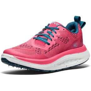 KEEN Women's WK400 Performance Breathable Walking Shoes, Rouge Red/Reef Waters, 9.5