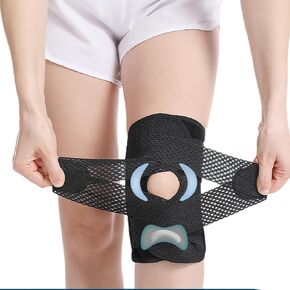 Adjustable Knee Brace for Men and Women ,Knee Support with Runners and Workout Enthusiasts , Breathable and Soft Bandage with Side Stabilizers and Protect with Meniscus Tears(Dark Black, XXX-Large)