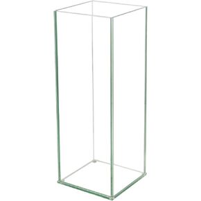 Royal Imports Flower Glass Vase Decorative Centerpiece for Home or Wedding - Tall Rectangle Plate Glass, 14" Tall (5"x5" Opening), Clear