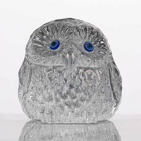 Crystal Owl Figurine,Glass Owl Decor Animal Collection for Desk, Animal Ornament Home Office Table Decoration, Owl Statue Gifts for Women (Black)