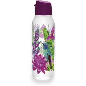 Tupperware Hummingbird Medium ECO Shimmers Water Bottle 25 oz / 750 mL Purple