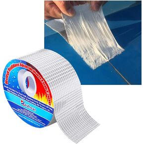 Professional Super Waterproof Tape, Aluminum Butyl Rubber Tape for Pipe/Metal/RV Awning/Roof Leak/Window Seal/Boat, 2in Wide 16.4ft Long