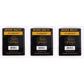 Tyler Candle Company PEARBERRY 1.9 Ounce Scented Mixer Wax Melt Cubes for Tart Burner, Pack of 4