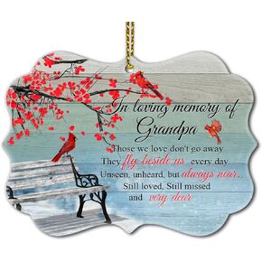 Memorial Christmas Ornaments, Acrylic Angel Ornaments for Christmas Tree, Angel Wings Ornament Condolences Gift for Loss, Bereavement Christmas Ornament, Sympathy Gift, Memorial Gift