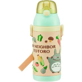 Skater SDPV5-A Children's Stainless Steel Water Bottle, Direct Drinking, 16.2 fl oz (480 ml), Totoro, Light Weight Type, For Girls, Cold Insulation, 3D Printed Waterbottle, Sports Bottle, Cute, Kids,
