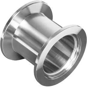 KF16 Vacuum Equal Diameter Straight Pipe Flange NW16 Equal Diameter Quick Fitting Straight Pipe Joint 304 stainless steel (KF16, 40mm/1.57 inch)