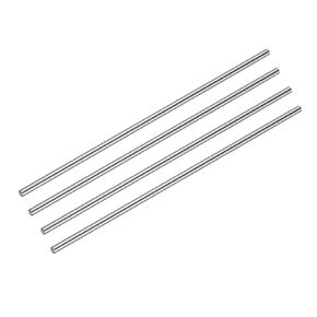 uxcell 4 Pcs Linear Motion Rod Shaft Guide 8mm x 400mm (0.315" x 15.75") Hardened Chrome Plated Steel Linear Rail Rod for 3D Printer, CNC Machine