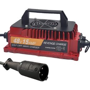 Revenge Golf Cart Parts & Accessories 15 AMP High Speed Club Car Battery Charger for 48 Volt Golf Carts