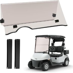 Golf Cart Windshield for EZGO RXV 2008-UP Front Folding Style Impact Resistant and Shatterproof Golf Cart Part