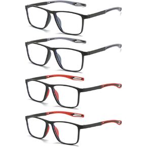 Z&L HOUSE 4 Pack Reading Glasses for Men, Classic Sport Style Readers Glasses, Lightweight Blue Light Reading Glasses