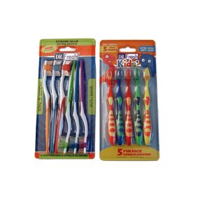 Dr. Fresh family pack toothbrushes-5 kids and 6 adults