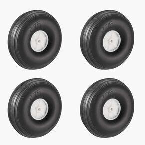 uxcell 70mm RC Model Plane Aircraft PU Tire Wheel 4pcs