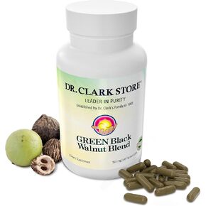 Dr. Clark Green Black Walnut Dietary Supplement, 360mg, 60 Tapioca Capsules