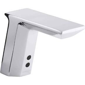Kohler 13466-CP K13466CP Geometric Battery-Powered Touchless Bathroom Faucet, 15.50 8.00 4.00, Polished Chrome