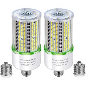 2-Pack 80W LED Corn Bulbs,E26/ E39 Base LED Light,5000K Daylight,LED Replacement Metal Halide HID CFL for Commercial Industrial Lighting Warehouse High Bay Light Fixture Garage Workshop