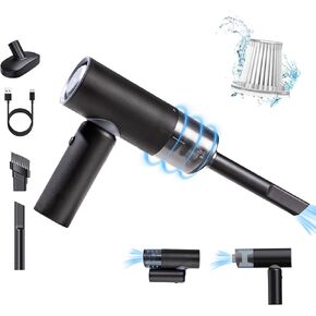 Handheld Vacuum Cleaner Cordless, Mini Portable Car Vacuum, Foldable Vacuum for Keyboard, Car, Office, Home Pet Hair, Travel Cleaning, USB Rechargeable (Black)
