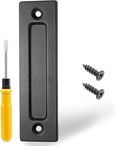 8-3/5 Inch Sliding Barn Door Handle Black Modern Finger Flush Pull Handle Heavy-Duty with Screwdriver for Cabinets, Closet, Drawers, Gate in Kuwait