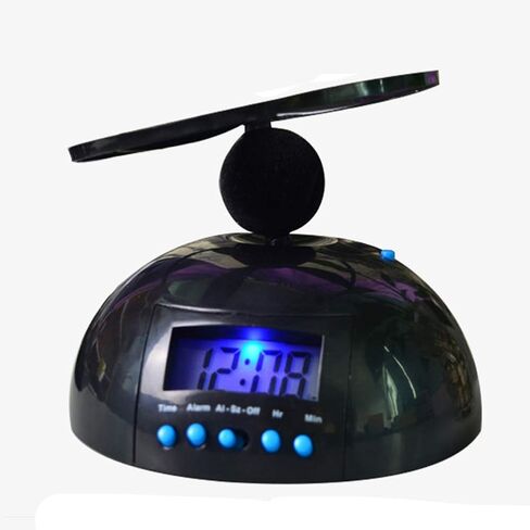 Flying Alarm Clock, Novelty Digital LED Alarm Clock Gadget, Helicopter Chopper Propeller Clock, Creative Gift for Wake Up Heavy Sleepers Boys Girls(Black) in Saudi Arabia