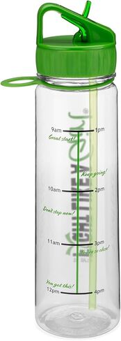Fight Like a Girl Hybrid SlimKim 30 oz Motivational Water Bottle with Time Marker & Straw for Breast Cancer Awareness - Reusable Clear Water Bottle for Workout, Gym, Travel - Hot Pink in Saudi Arabia