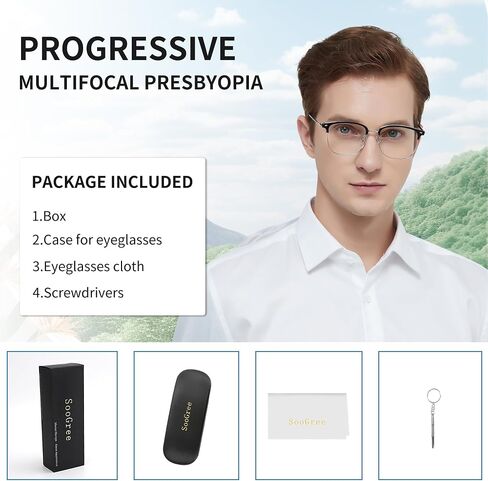 Progressive Multifocus Reading Glasses Men Women Ultralight Multifocal Presbyopic Glasses Bifocal Readers Glasses in Saudi Arabia