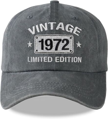 Vintage 1974 1973 1972 1971 1970 1969 1968 1967 1966 1965 Limited Edition Adjustable Embroidered Baseball Cap in Saudi Arabia