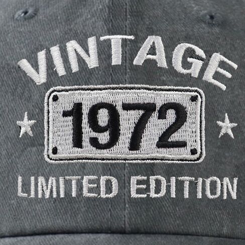 Vintage 1974 1973 1972 1971 1970 1969 1968 1967 1966 1965 Limited Edition Adjustable Embroidered Baseball Cap in Saudi Arabia