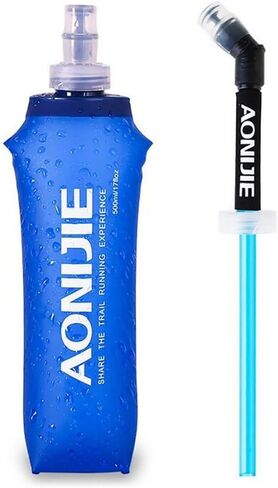 AONIJIE 2 Pack of Soft Soft Folding Hydration Bottle Water Collapsible Flask BPA-Free Bottles (500ml/17.08oz), SD52-500 in Saudi Arabia