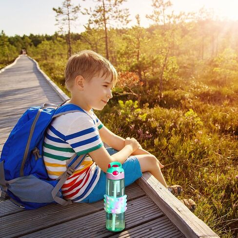 Sip 'N Pop Interactive Fidget Pop Water Bottle - Fun, Functional, Portable, Spill Proof & Leak Proof Water Bottles for Kids & Adults (Aqua Berry) in Saudi Arabia