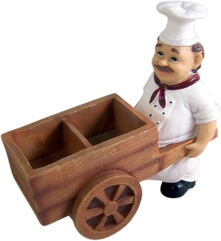 Spicy French Chef Cart Salt and Pepper Shaker Holder in Saudi Arabia