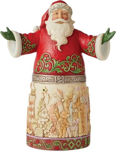 Enesco Jim Shore Heartwood Creek 20th Anniversary Santa Figurine, 12.2 Inch, Multicolor in Saudi Arabia