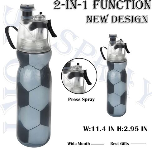 2-in-1 Mist Sip Baseball Water Bottles-Kids Water Bottle School Sports Insulated Water Bottle Help You Cool Down Quickly Quench Thirst BPA-Free Leakproof Squeeze Bottle for Gym Cycling Running in Kuwait