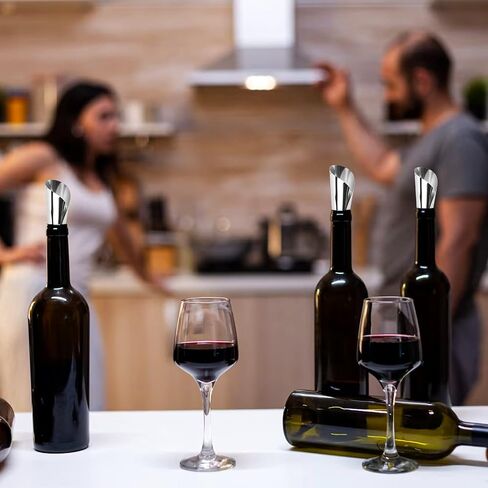 50Pcs Wine Pour Disc Drop Stoper, Red Wine Pourer Disc Pourer, Aluminum Foil Pour Spouts, Aluminum Foil Wine Bottle Pourer, Wine Spout Pourer, Silver Foil Drop Stopping for Wine Beverage Beer in Saudi Arabia
