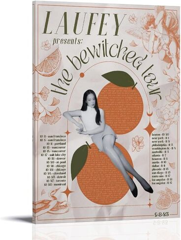 TEsay Laufey Poster Vintage The Bewitched Tour Canvas Art Poster And Wall Art Hanging Decor for Modern Family Corridor Posters 12x18inch(30x45cm) in Saudi Arabia